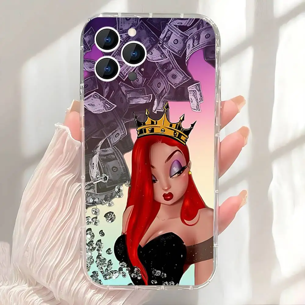 Jessica Rabbit Sexy Phone Case Para iPhone 17,16,15,14,13,12,11 Pro,Max,Plus,X,XS,XR,SE4,E Mini Capa Macia Transparente