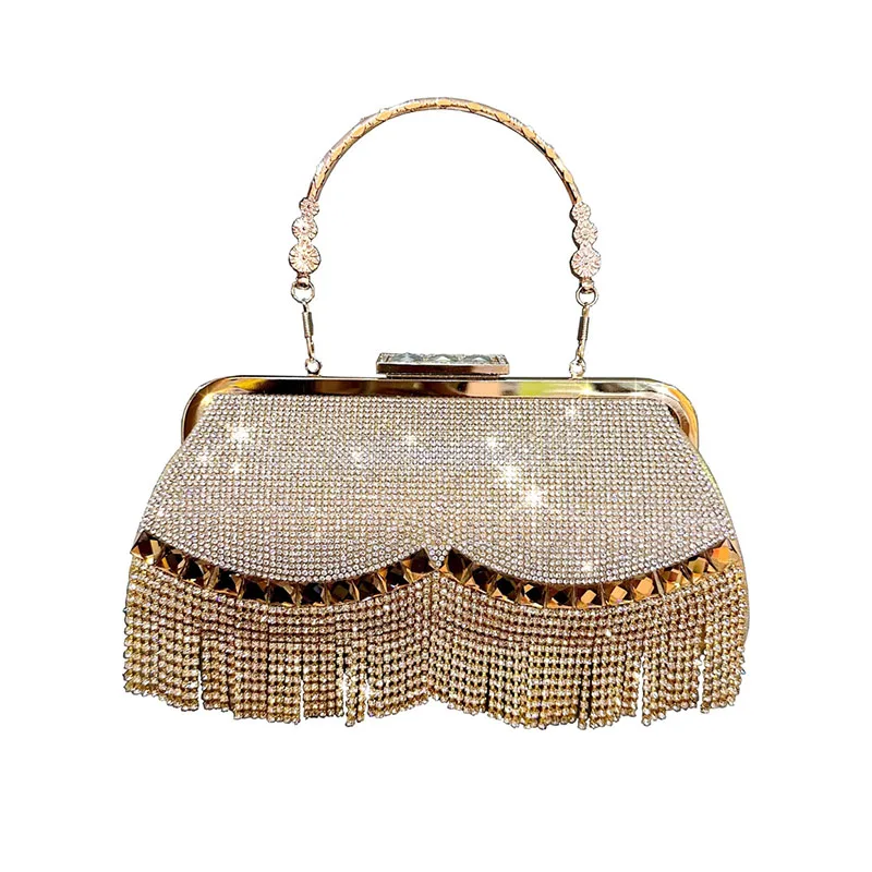 Women Handbag Bags For Women 2024 Party Clutches Fashion Cylinder Mini Evening Purse Crossbody Shoulder Bag Gold Box Clutch