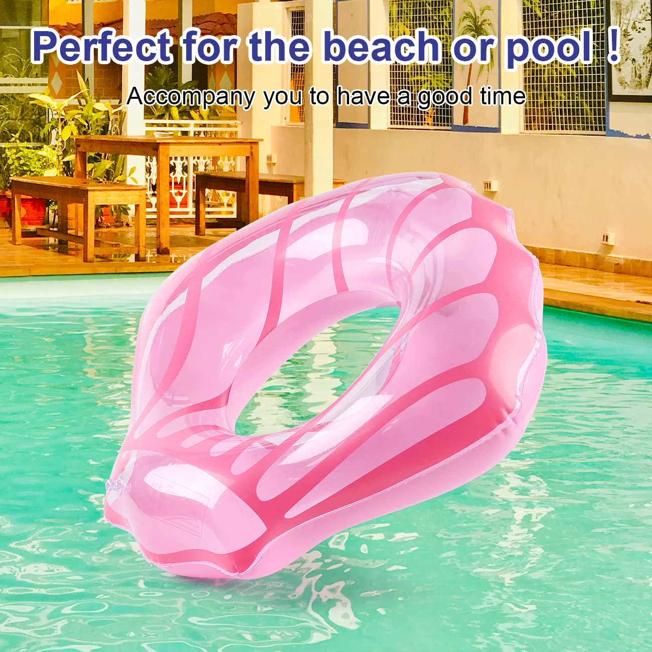 Flotteur de piscine épais en forme de coquille, anneau flottant Simple pour adultes en été, adapté aux fêtes sur la plage, 1 pièce