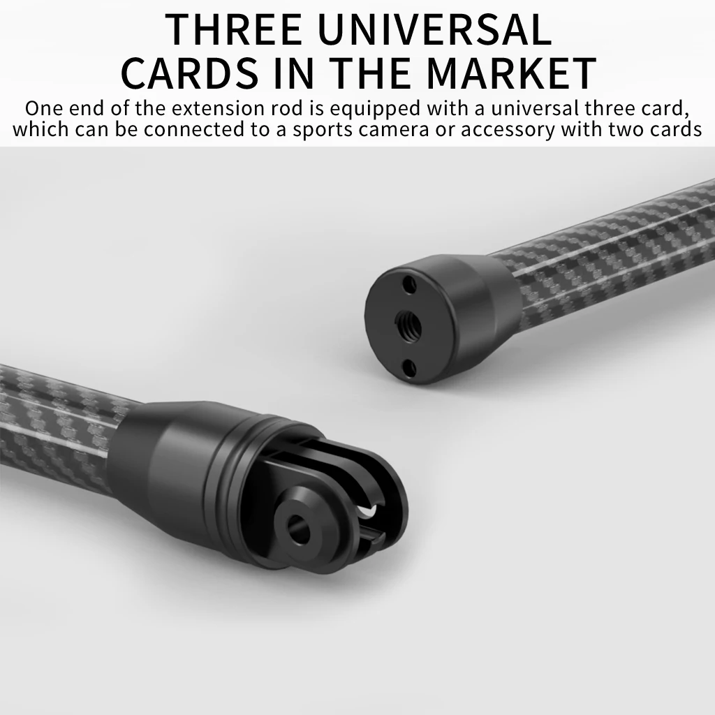 Leichter Carbonfaser-Selfie-Stick Verlängerungsstange 1/4 Zoll Schraube für DJI OSMO 360 Pocket4 für Insta360 X5 X4 für GoPro 13 Kamera – Detail 10