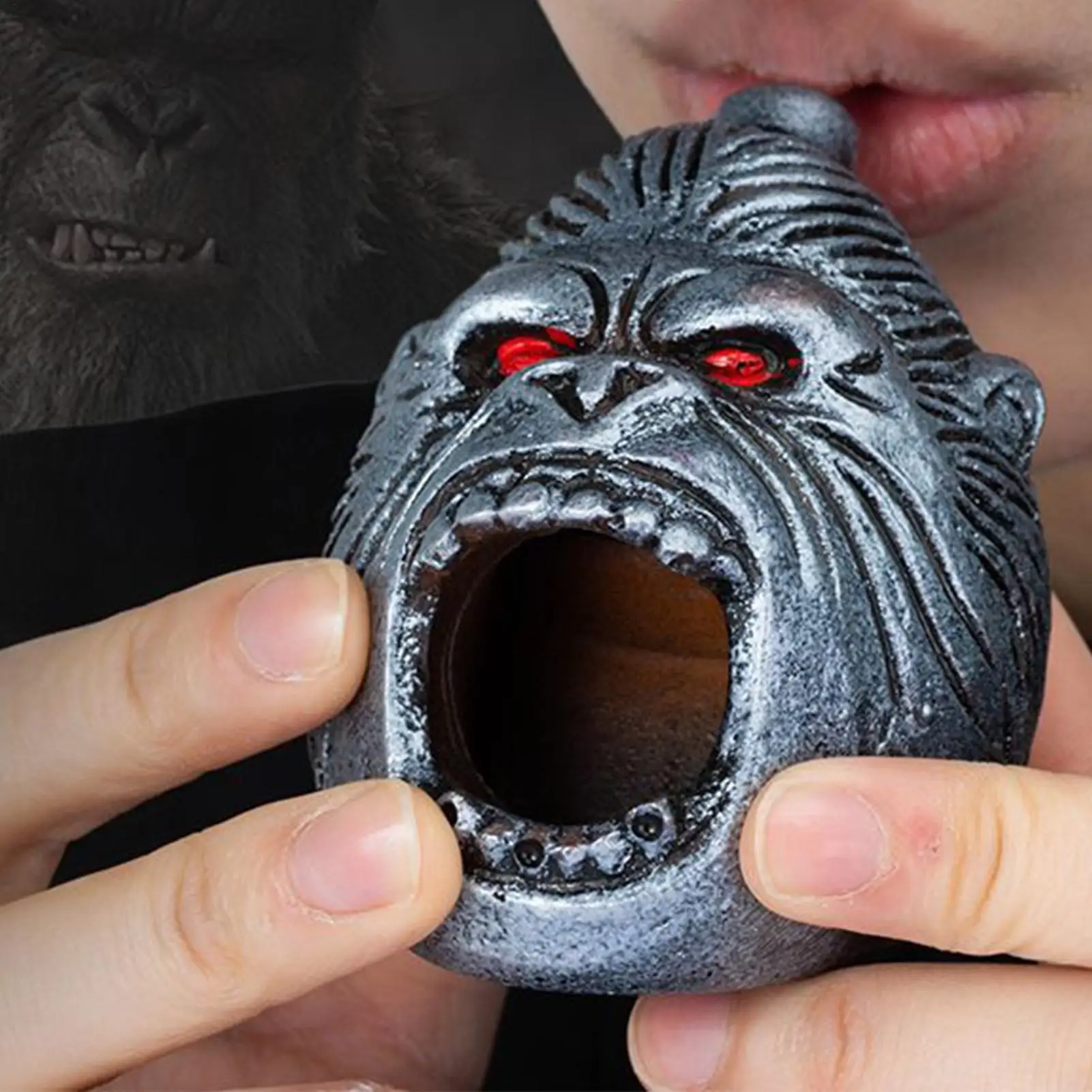 Aztec Death Whistle Portable Whistle Loud Chimpanzee Roar Sound Effect Portable For Halloween Party Music Creation Historical