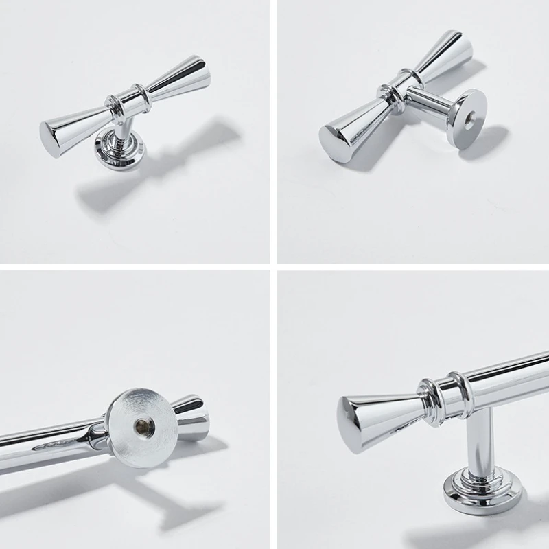 الصلبة النحاس الكروم الفاخرة طويلة تسحب الحديثة الحد الأدنى خزانة المطبخ مقابض خزانة النمط الأوروبي مقابض لقطع الأثاث الفضي