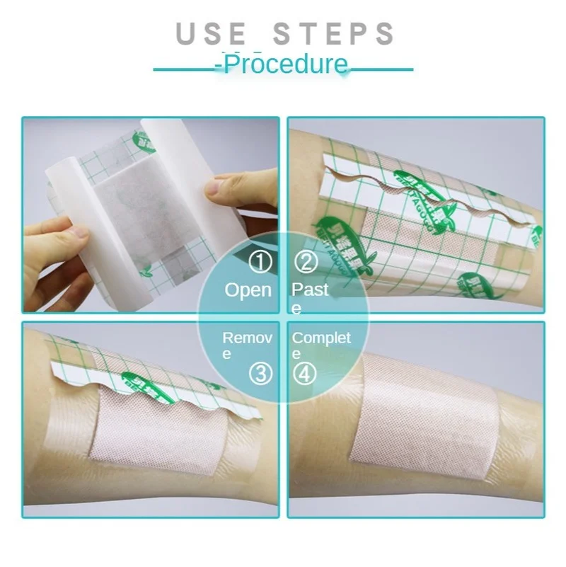 20 Stuks 10x10 cm Medische Waterdichte Pleisters Antibacteriële Wondverband Beschermen Ehbo Bandaid Bandage