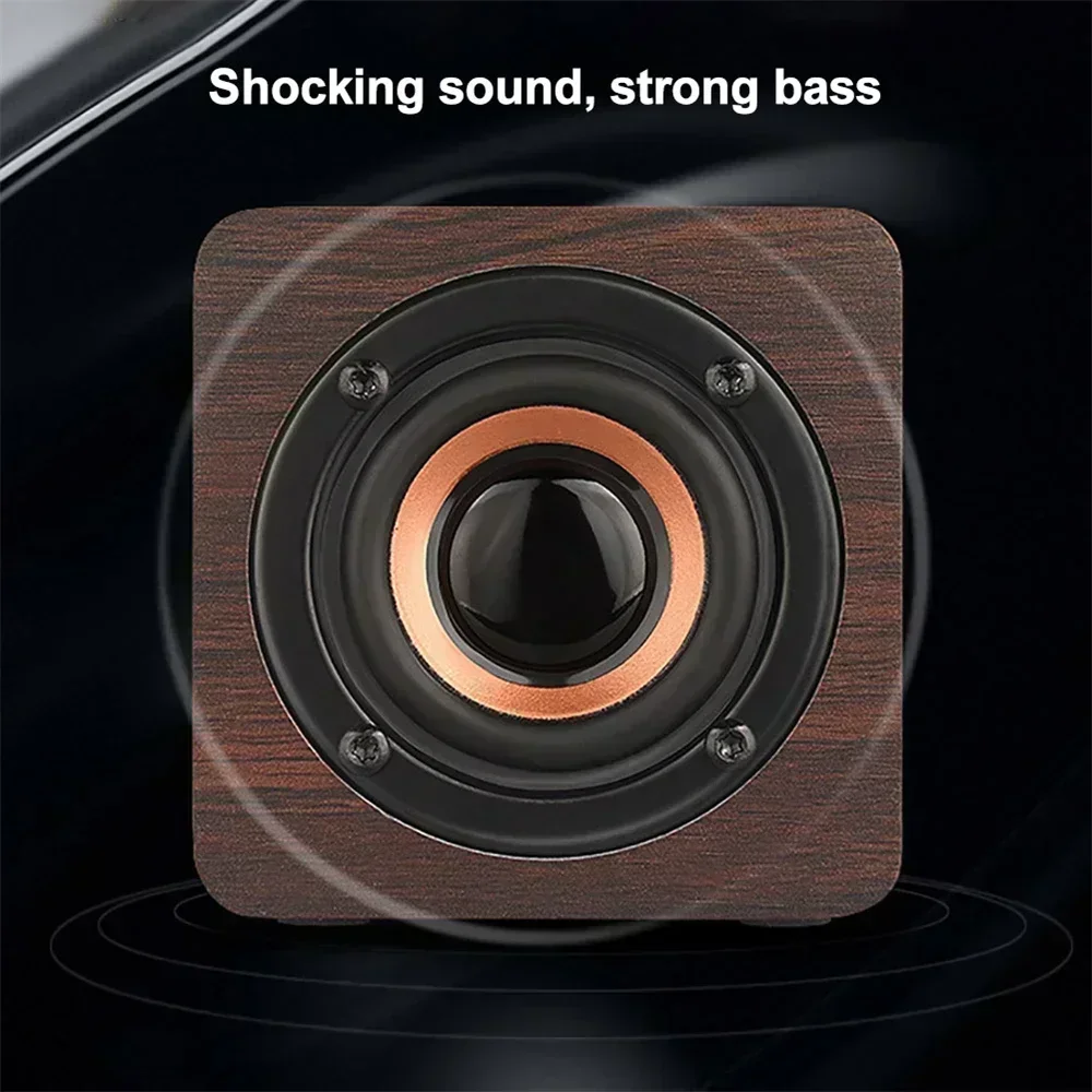 Wireless Subwoofer Stereo Powerful Bass Theater Music Player Bluetooth Retro Wooden Speaker Sound Box HIFI For Phone Laptop PC
