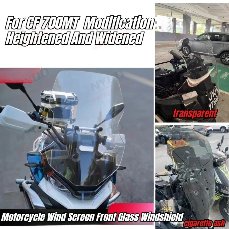 

Motorcycle Wind Screen Front Glass Windshield for CF 700MT Modification Heightened And Widened Fit 700 MT 700-MT MT700