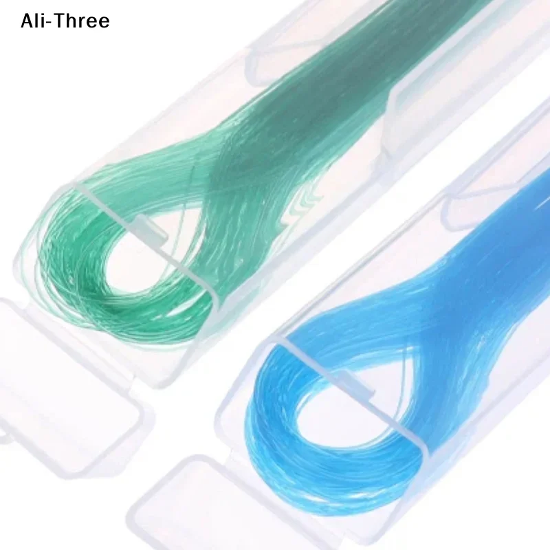 100Pcs Dental Floss Threader Dental Traction Line Oral For Crown Brace Bridge Implant Hoop Threading Braces Steel Traction