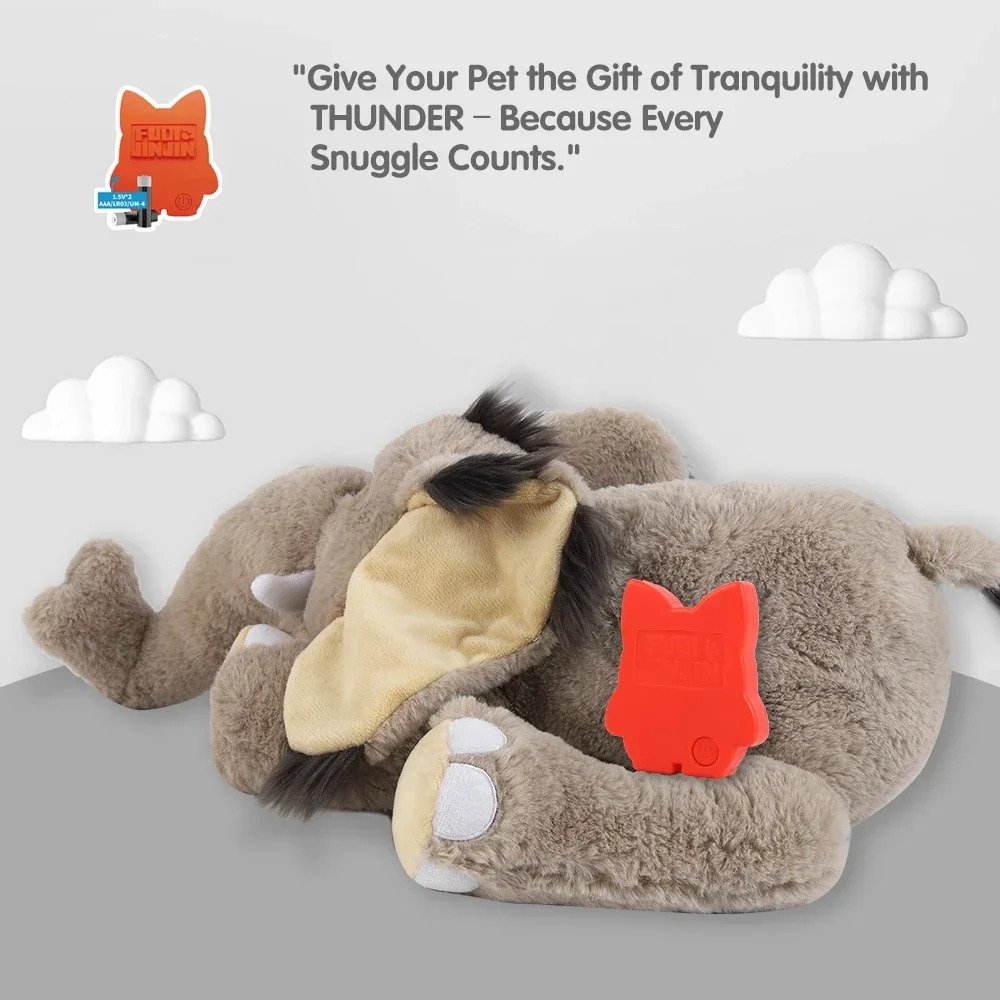 Mammoth Puppy Heartbeat Stuffed Toy for Dogs. Pet stress Relief and Calming Aid,  Heartbeat Toy  for Dog Relief