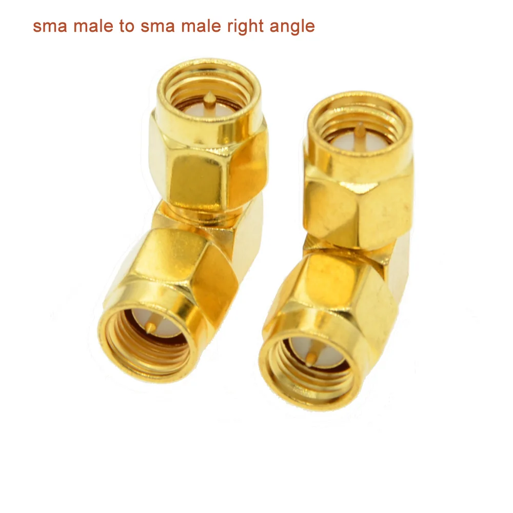 2 PCS/Lot SMA to SMA Connector 90 Degree Right Angle SMA Male to Female Adapter for WIFI Antenna / FPV RF Connector