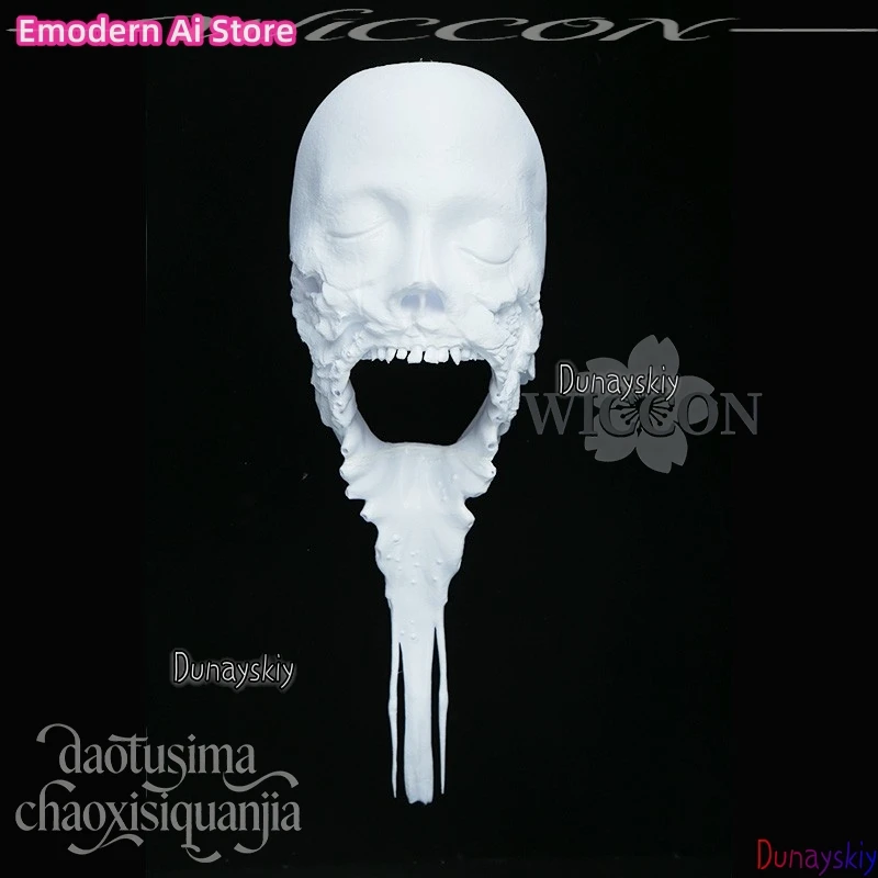 الرعب أنيمي الأبيض لتقوم بها بنفسك التلوين مخيف طويل الوجه شبح ثلاثية الأبعاد لعبة F تأثيري ساكوكو إيغراشي حمض البوليلاكتيك قناع الدعائم هالوين