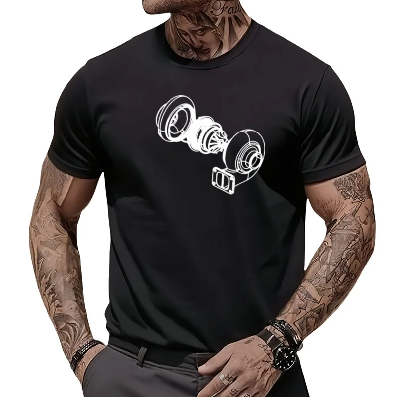WEELSincome-T-shirt à col rond pour hommes, T-shirt imprimé pour jeunes, O VPN ded Turbo Car, Vêtements pour adultes