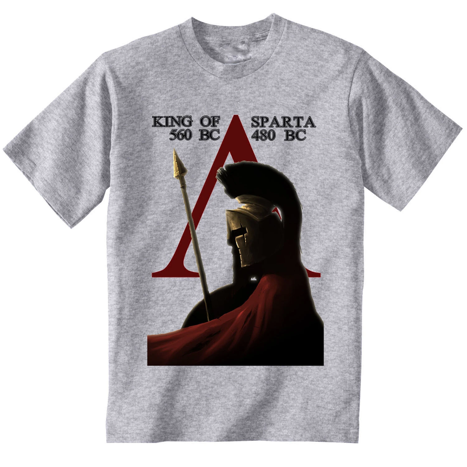 

Spartan Leonidas 300 Warriors King of Sparta T Shirt. High Quality Cotton, Large Sizes, Breathable Top, Loose Casual T-shirt