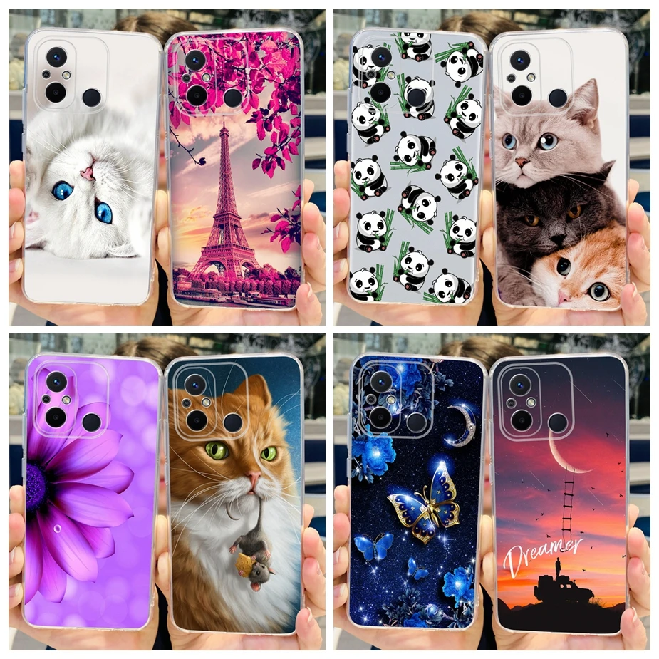 For Xiaomi Redmi 12C Case 2022 Cute Cat Butterfly Soft Silicone Slim Phone Case For Xiaomi Redmi 12C 12 C Redmi12C Fundas Bumper