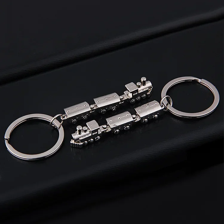 Metal Keychain Men Women Key Chain Party Gift jewelry Small train Bag Charm Accessories key Ring