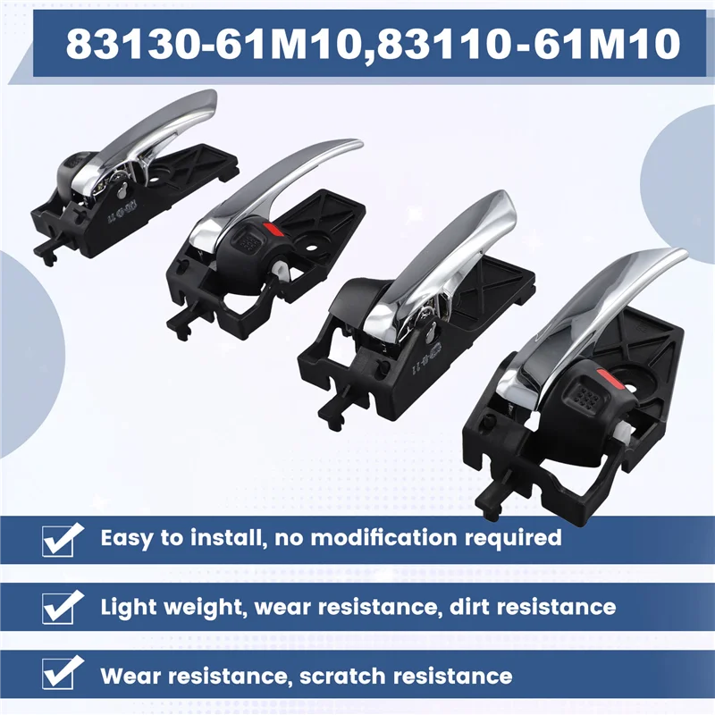 NEW-4 قطعة لسوزوكي فيتارا SX4 S-Cross مقبض الباب الداخلي للسيارة 83130-61M10 83110-61M10 #5