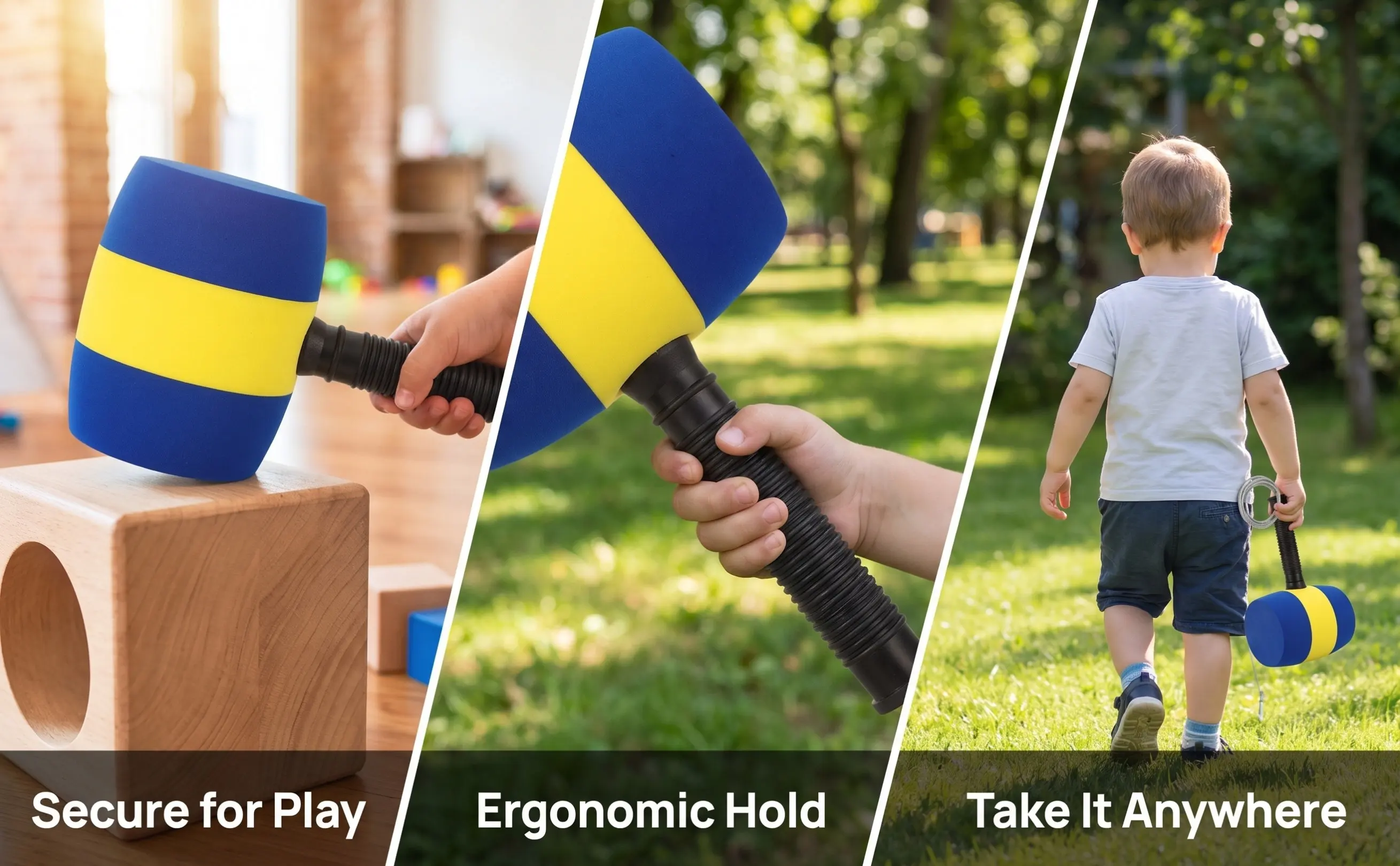 Blue Foams Mole Game Hammer Interactive Pounding Mallet Lightweight Portable Whacking Game Mallet for Mole Machine