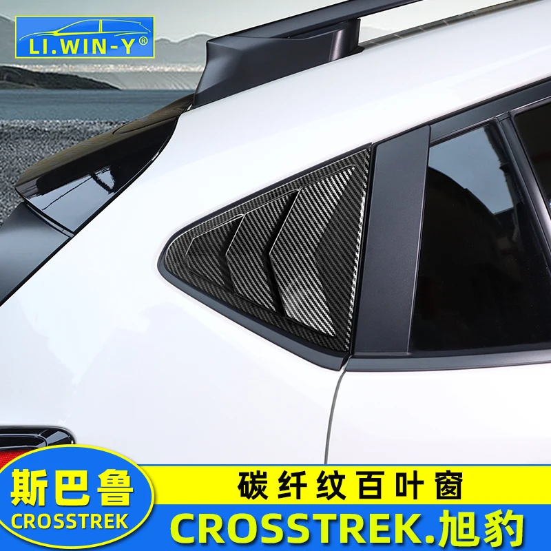 For Subaru Crosstrek 2024 ABS Rear Triangular Window Decorative Patch Trim Strip