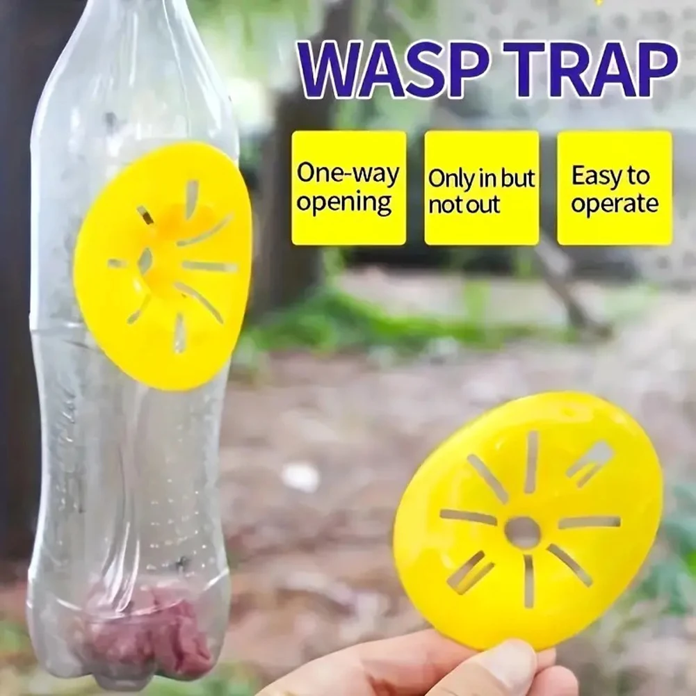 

5Pcs Wasp Trap Catcher Reusable Flower Shape Garden Outdoor Pest Control Tool Yellow Jackets Bee Catcher ​ Gardening Equipment