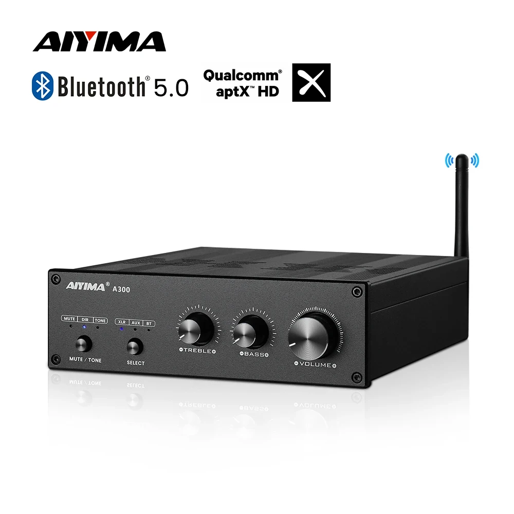 AIYIMA A300 TPA3255 5.0 Bluetooth Power Amplifier 300Wx2 Stereo Sound Amplifier Speaker Audio Amplificador Balance AUX Input