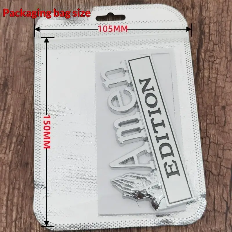 3D Metal Cross Praying Hands Car Badge 4 Colors Amen Edition Faith Auto Emblem No Drill Sticker for Car Hood Body Decor