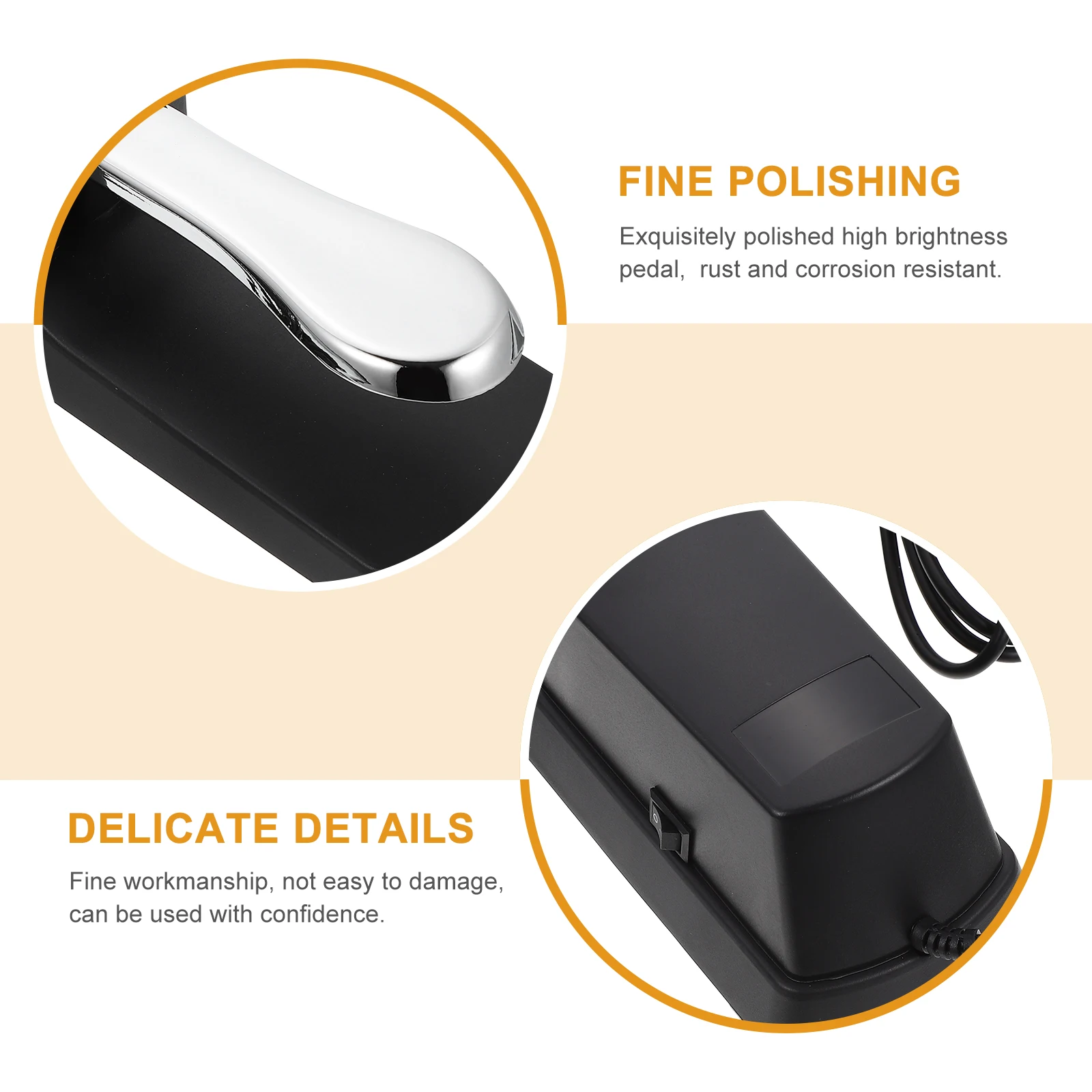 

Compact Piano Sustain Nonslip Damper Pedal For Electronic Keyboard Thickened Design Portable Electronic Piano Foot Pedal Durable