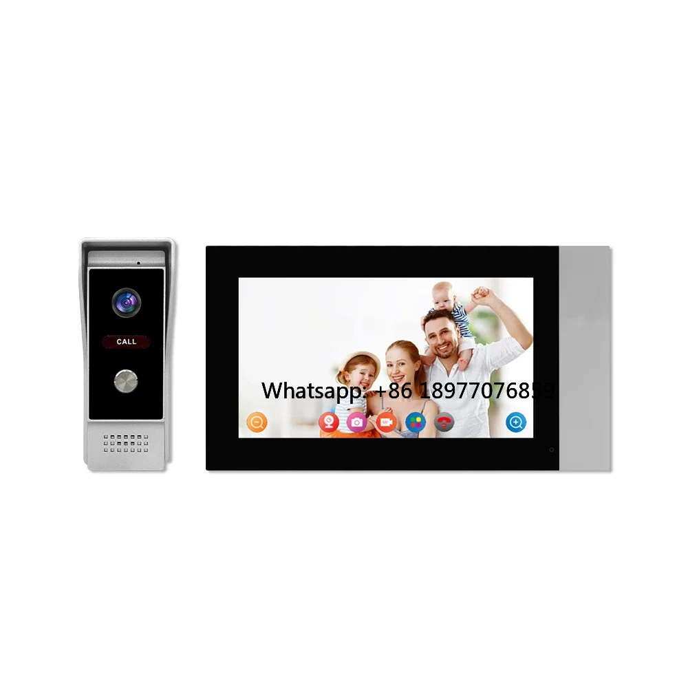 1024x600 WIFI Waterproof Video Door Phone 7-inch Screen Two-Way Intercom Visualization For Home Villa Security Can Record V