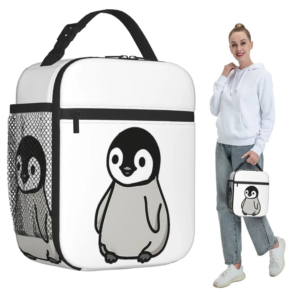 

Baby Penguin Insulated Lunch Bag for Kids School Cooler Thermal Food Box Tote Leakproof Lunch Boxes Container