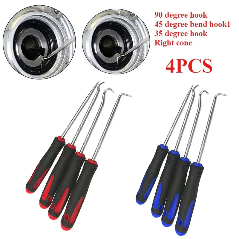 

4Pc Car Oil Seal Screwdrivers Set Auto Seal O-Ring Gasket Pick Puller Remover Hooks Tools Repair Auto Vehicle Sealing 16cm Oil