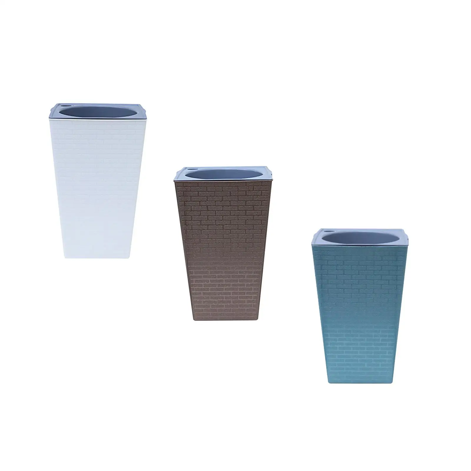 Plant Pot Self Watering Flower Pot Multifunctional with Drainage Holes Height 27cm for Bedroom Kitchen Lightweight Sturdy