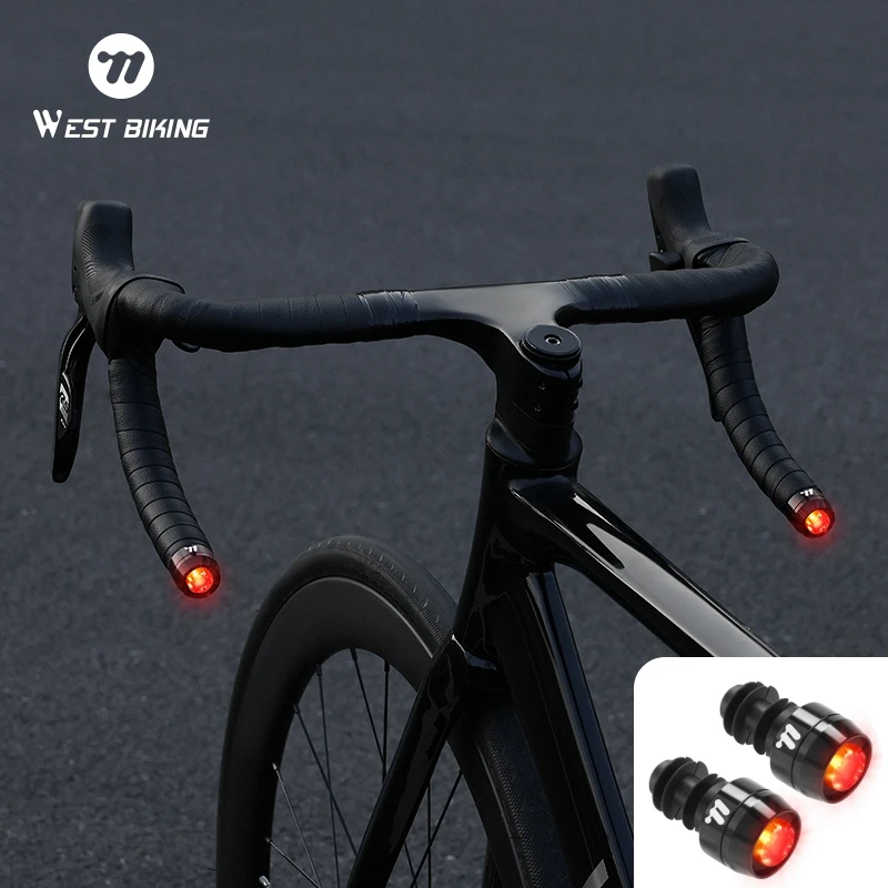 Lanterna Traseira para Bicicleta WEST BIKING, Luz de Advertência para Guidão com 3 Modos, Acessórios para Bicicleta de Estrada para Passeios Noturnos