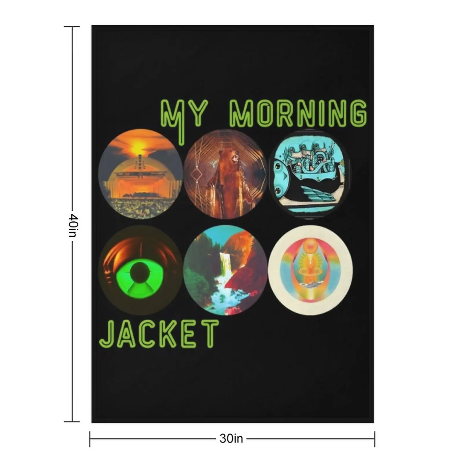 my morning jacket t my morning jacket album covers sticker Classic Throw Blanket Tourist Weighted Picnic Blankets