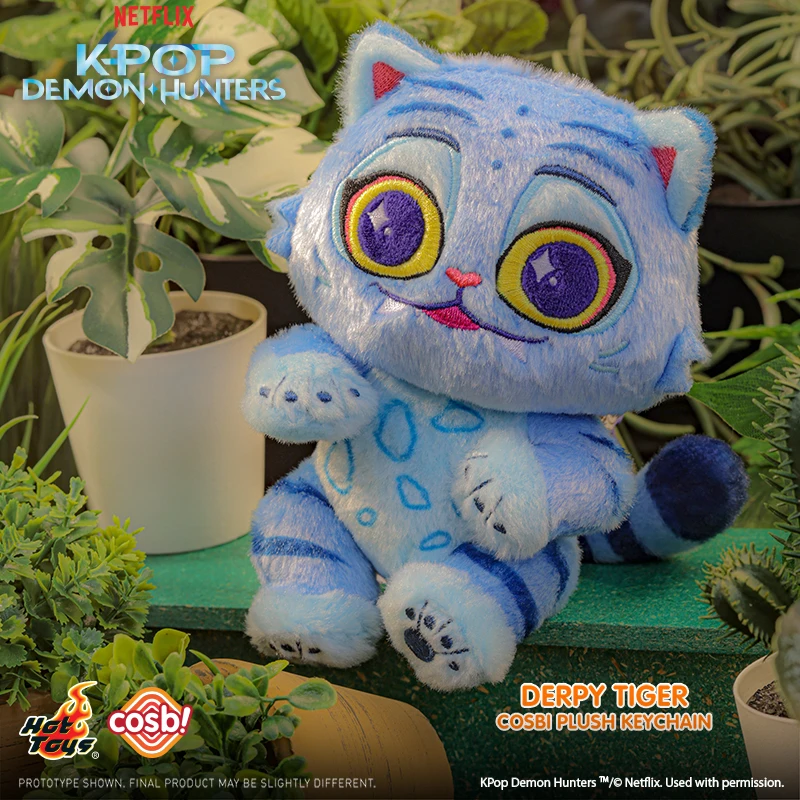 Genuine Hot Toys K-POP Demon Hunters Derpy Tiger Cosbi Plush Keychain Collection Blind Box Sussie Mysterious Gifts