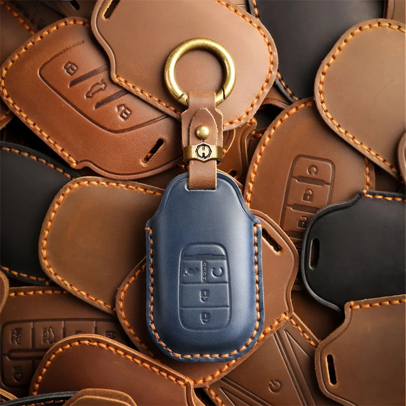 Genuine Leather Protector For Honda STEPWGN RP6/RP7/RP8 Odyssey Freed Elysion 2023 2024 Key Case Cover Fob
