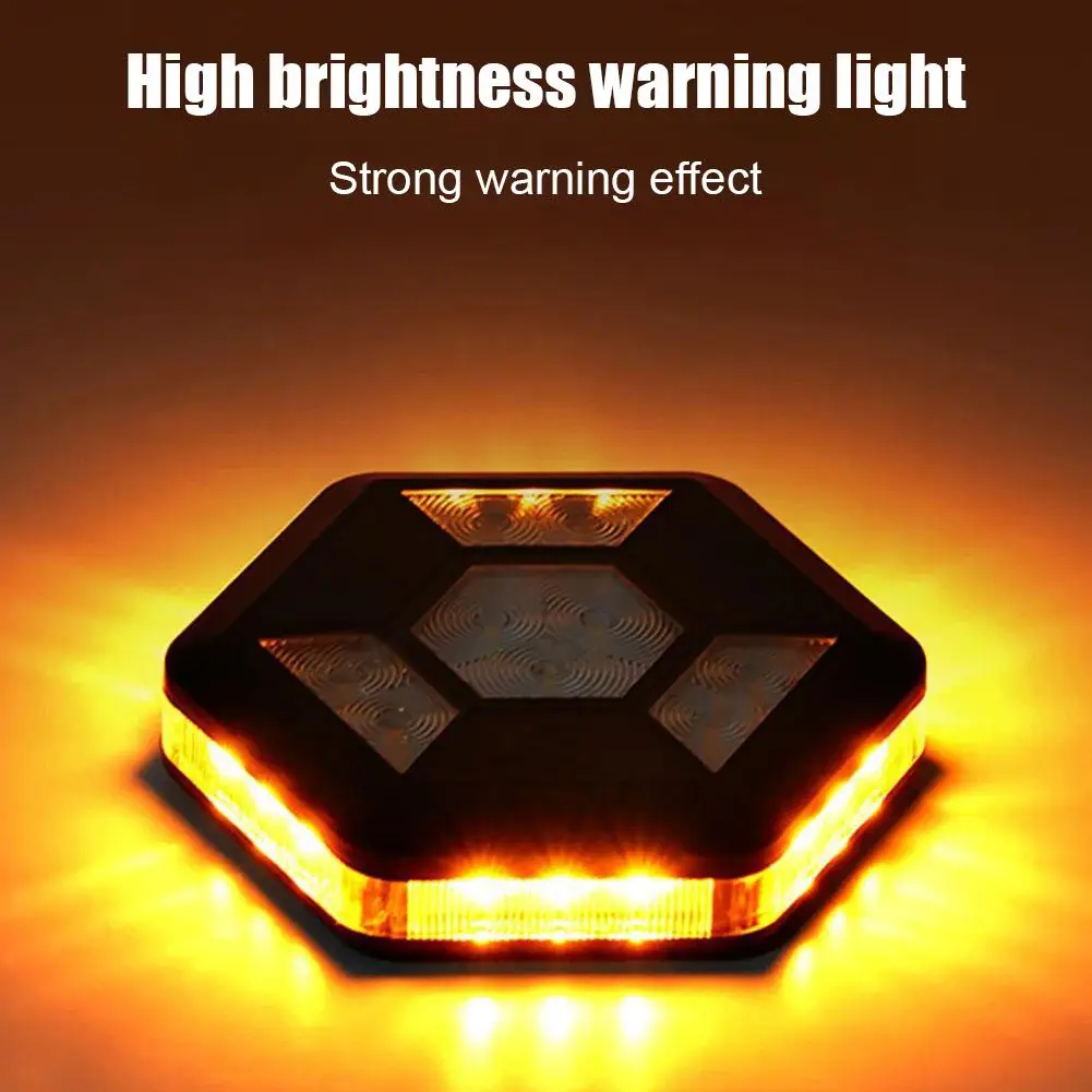 

360 Degree Rotating LED Magnetic Warning Light Flashing Rechargeable Light Safety White Yellow Flash Safety Traffic Signal Q4G7