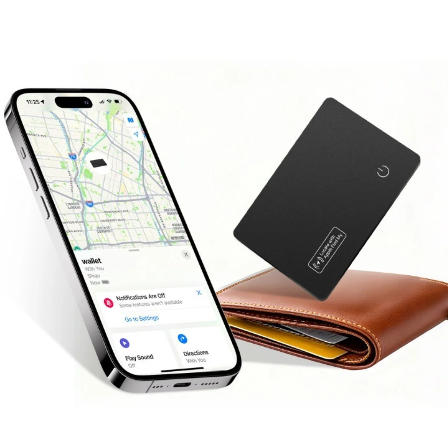 

2026 New Bluetooth Tracker Smart Finder for Apple Find My iPhone Card Wallet Tracker Keys Finder (iOS Only)