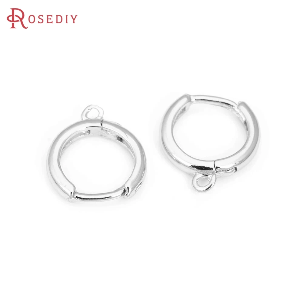 

18K Gold Color Brass Round Rectangle Loop Earrings Hoops Earrings High Quality Jewelry Diy Accessories Making Supplies
