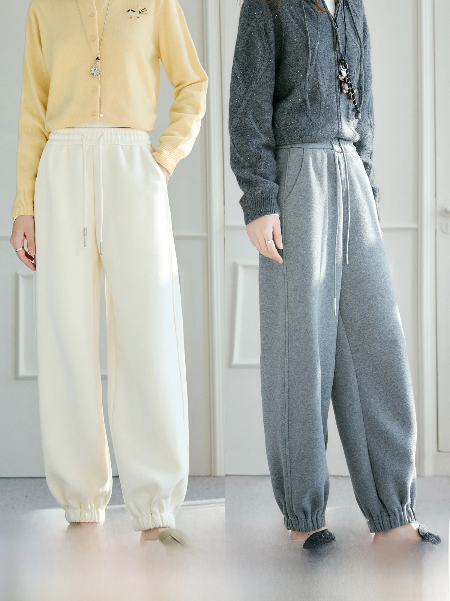 

Удобные для кожи тонкие широкие повседневные брюки из флиса, женские весенние свободные брюки, удобные хлопковые брюки с эластичной резинкой на талии