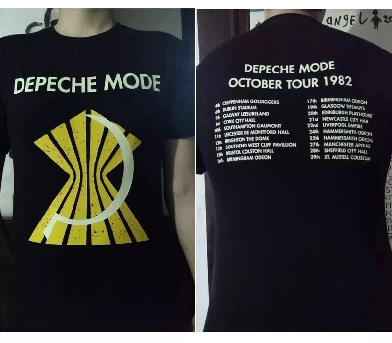 

Depeche Mode Tour 1982 2 Side Basic Style Short Sleeve Unisex T-Shirt S-4XL-Men's and Women's Printed Casual Streetwear
