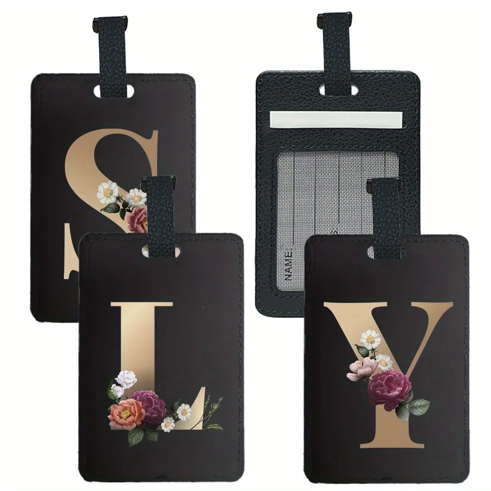 

Многофункциональный держатель для паспорта и билетов из искусственной кожи с золотым буквенным узором, унисекс, для ручной клади