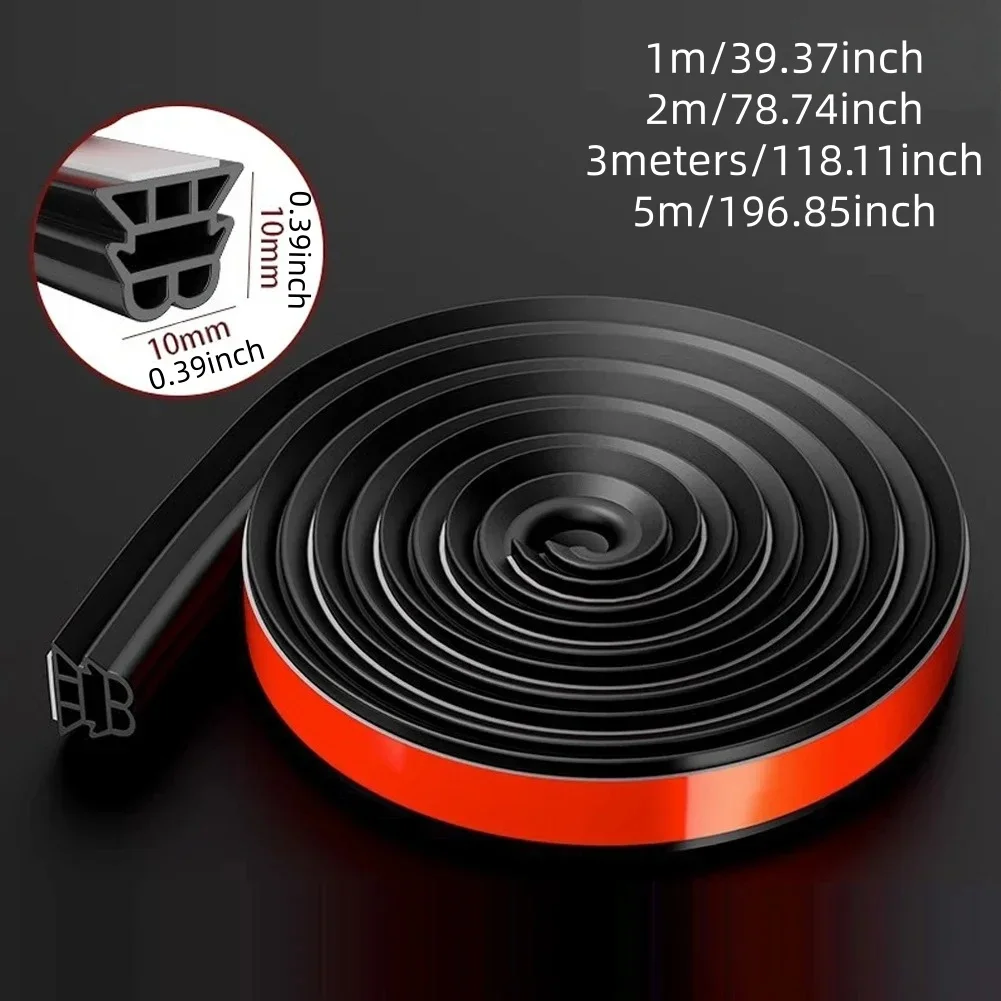 1PC 1/2/3/5m Car Door Rubber Seal Strip - 3-Layer Weatherproof Protection, Sound Insulation & Dustproofing
