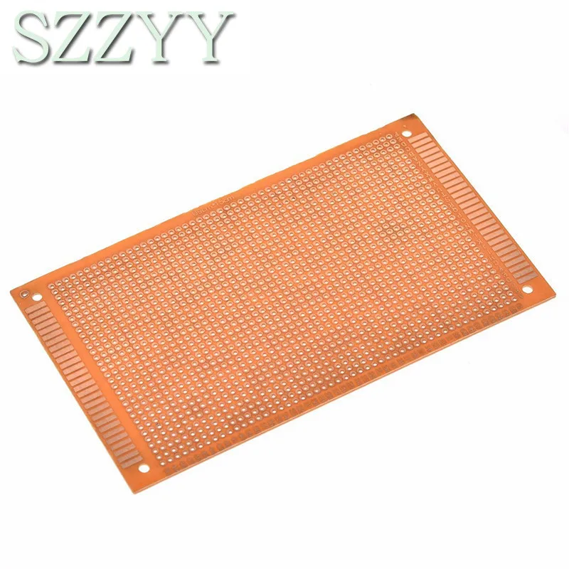 2PCS 9x15 9*15cm Single Side Prototype PCB Universal Board Experimental Bakelite Copper Plate Circuirt Board yellow