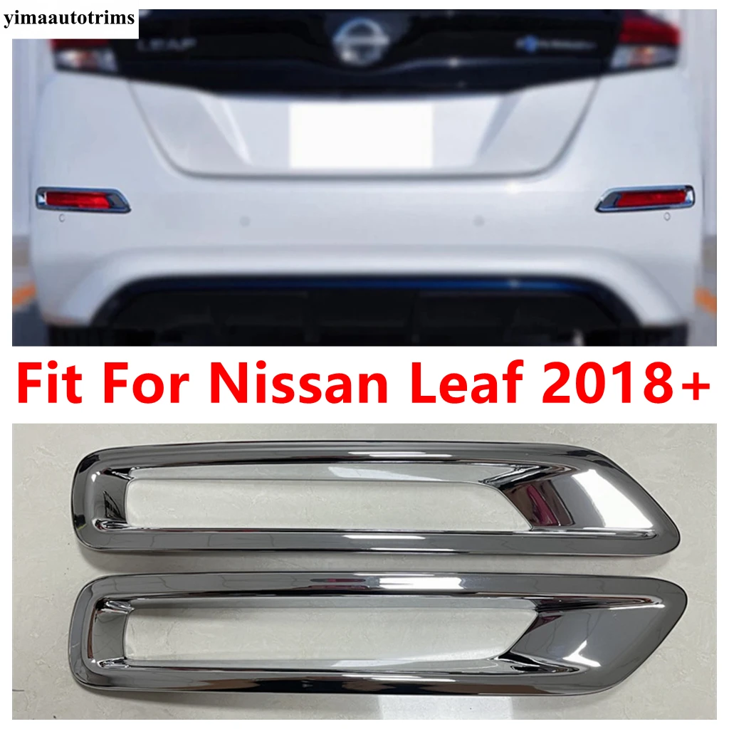 

Car Outside Rear Fog Lights Lamps Frame Decoration Cover Trim ABS Chrome Accessories Exterior Kit For Nissan Leaf 2018 - 2024