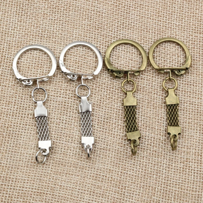 60x24mm 10pcs/lot Key Ring Key Chain Rhodium Bronze Colors Plated Lobster Clasps Keychain Keyrings Wholesale
