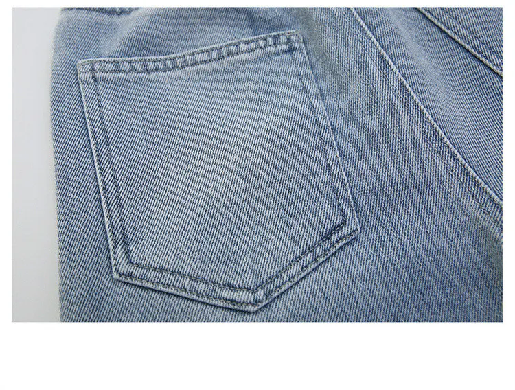Weite Schulhosen für Mädchen mit Herz-Design, Lässige, Lockere 2025 Neue Frühlingsmode Lange Jeans, Kinderhosen im Koreanischen Stil – Detail 11