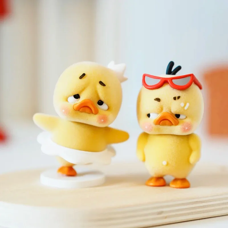 

UpsetDuck Stop The Spiral Duck Series Blind Box Mystery Desktop Ornament Kawaii Collectible Action Figure Pendant Toy Decor Gift