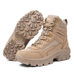 Outdoor Men Hiking Boots High Top Boots Desert Boots Outdoor Work Safty Shoes Boots Ankle Shoes Men's Sneakers zapatos Hombre