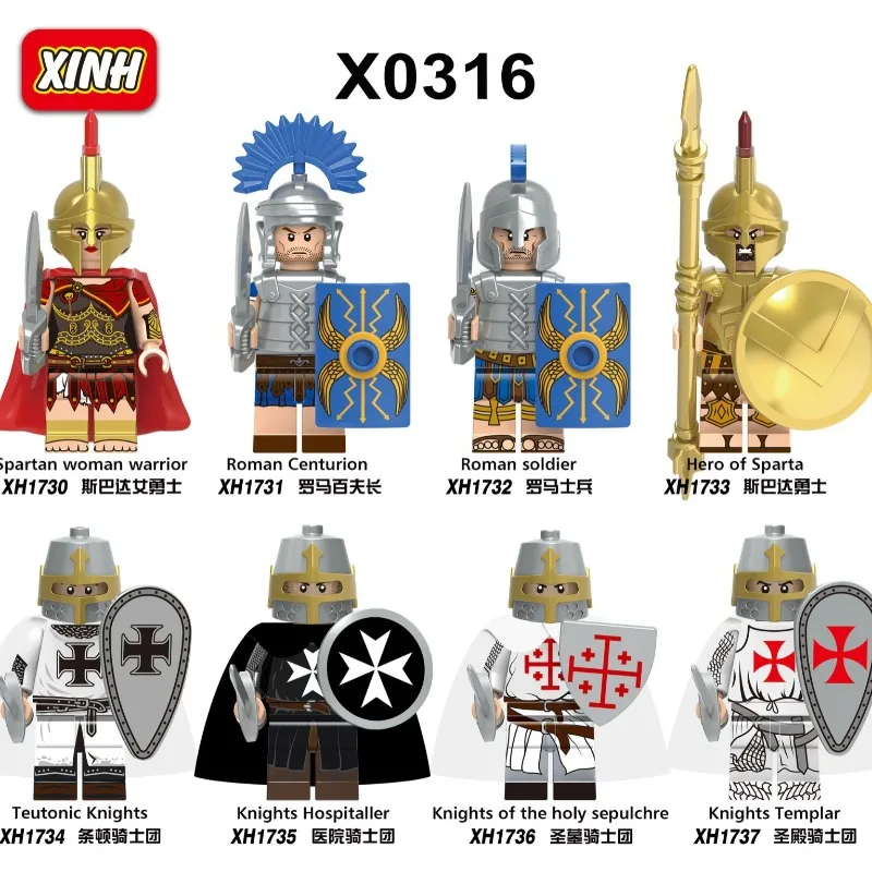 Eight-person suit, tactical accessories, home decoration X0316 X0320 X0148 Roman Spartan Cavalry Corps soldiers.