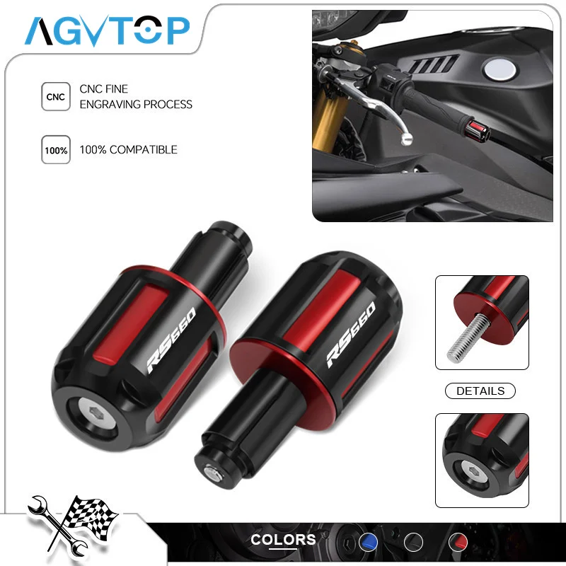 

For RSV4 RSV4-RR RSV4-R RSV4-RF RS660 TUONO660 dorsoduro900 750 1200 Motorcycle Handlebar Grip Anti Slider Protection Cover