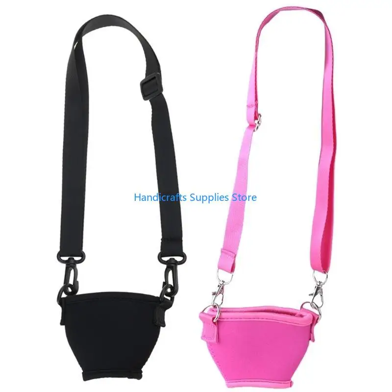 R1WA 5Pcs Portable Cup Holder Insulator Holder Necklace Adjustable Wine Glass Lanyards Drink Holder with Neck Strap