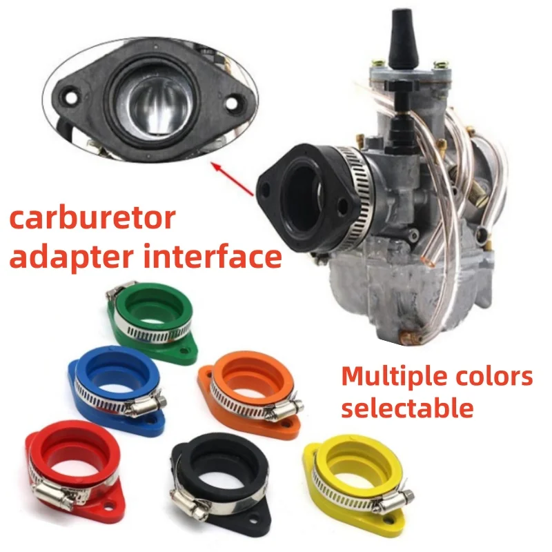HQ Motorcycle Carburetor Adapter Inlet Intake Pipe Rubber Fit Universal PE PWK21-34mm Air Intake Carb Manifold Boot