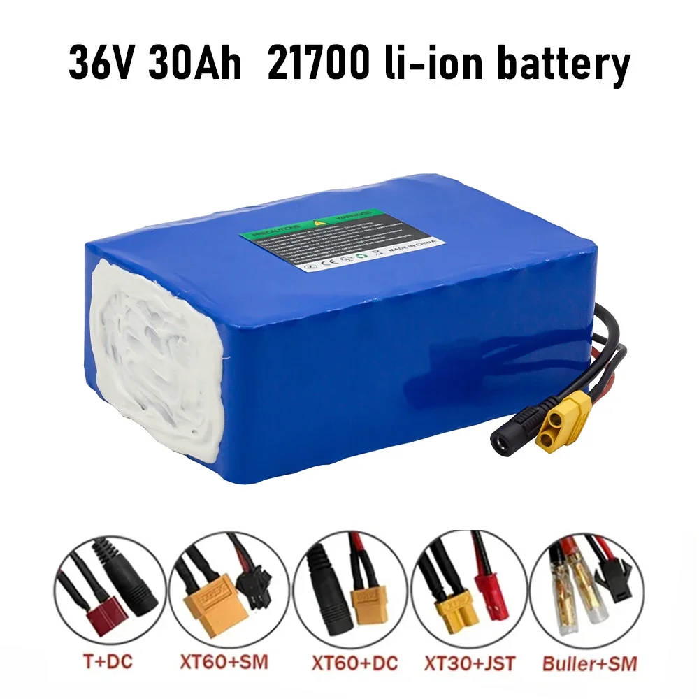 

36V 30ah 21700 10S6P electric motorcycle tricycle bike batteria 42v 30000mAh scooter battery wtih BMS Protection 500W 800W 1000W